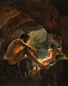 نقاشی کلاسیک اولیس در حال فرار از غار پولیفموس 1812