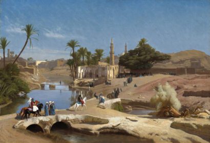 نقاشی کلاسیک نمایی از مدینه الفیوم ج. 1868 1870