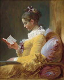 نقاشی کلاسیک دختر جوان در حال خواندن ج. 1769