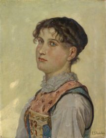 نقاشی کلاسیک زن جوان از اوری 1878-1879