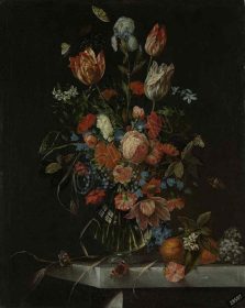 دانلود طرح تابلو هنوز هم زندگی با گل ottmar elliger i 1673