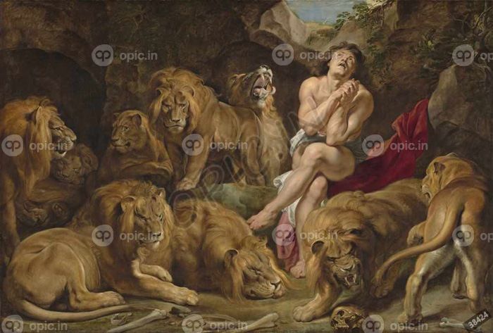 دانلود طرح تابلو daniel in the lions den sir peter paul rubens 1616
