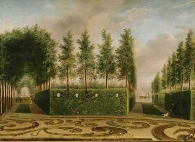 دانلود طرح تابلو یک باغ رسمی johannes janson 1766 1
