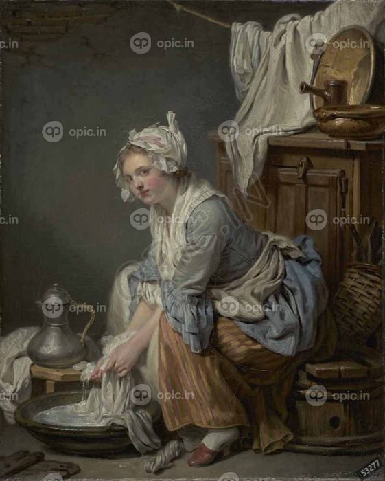 دانلود طرح تابلو laundress la blanchisseuse jean baptiste greuze 1761