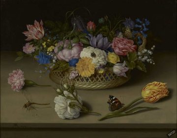 دانلود طرح تابلو گل هنوز زندگی ambrosius bosschaert 1614