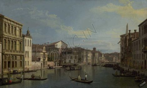 دانلود طرح تابلو کانال بزرگ در ونیز از palazzo flangini تا campo san marcuola canaletto 1738 1