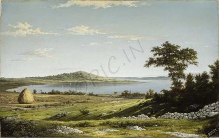 دانلود طرح تابلو جزیره رودخانه ساحل مارتین جانسون heade 1858