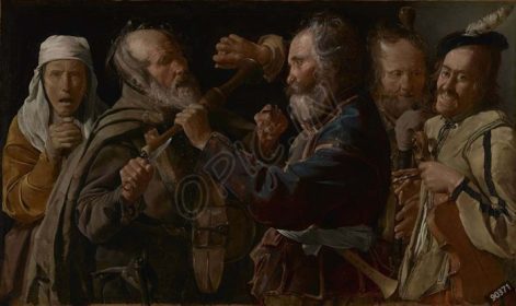 دانلود طرح تابلو نوازندگان Georges de la tour 1630 را نزاع می کنند