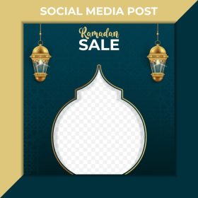 دانلود بنر بازاریابی فروش ماه مبارک رمضان قالب پست شبکه های اجتماعی قابل ویرایش همراه با عکس برای تبلیغات
