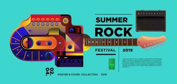 دانلود بنر جشنواره موسیقی راک تابستانی