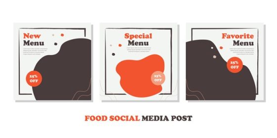 دانلود بنر منوی غذا در شبکه های اجتماعی پست رسانه های اجتماعی قابل ویرایش