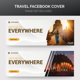 دانلود این طرح وکتور بنر مسافرتی برای فیس بوک یا بنر وب عالی است این برای پروژه بعدی شما عالی است