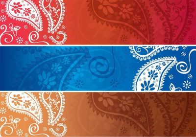 دانلود ست طرح بنرهای افقی رنگارنگ سنتی شرقی پیسلی در سه رنگ مختلف دو گرم و یک سرد می تواند به عنوان پس زمینه دعوتنامه های تبلیغاتی و غیره استفاده شود.