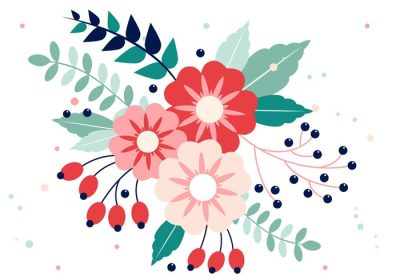 دانلود وکتور طرح گل وکتور بهار طراحی شده برای برچسب پوستر کارت تبریک وب سند و سایر سطوح تزئینی