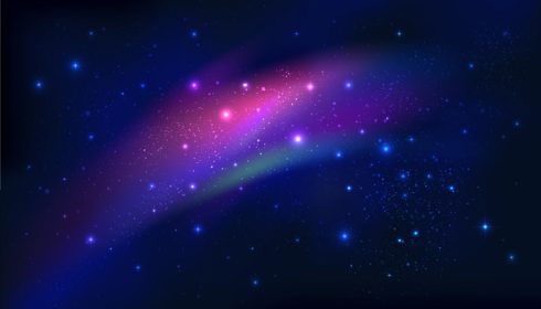 دانلود وکتور نیمه شب راه شیری شب درخشان ستاره ای در کهکشان در شب تاریک پس زمینه آسمان آبی تصویر وکتور