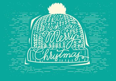 دانلود وکتور رایگان تصویر کلاه وکتور کریسمس طراحی شده برای برچسب پوستر کارت تبریک سند وب و سایر سطوح تزئینی