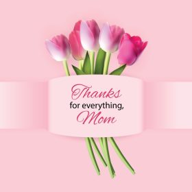دانلود وکتور با تشکر برای همه چیز مامان مبارک روز مادر پس زمینه زیبا