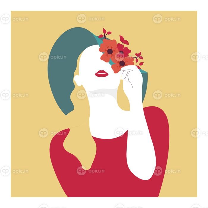 دانلود مجموعه وکتور دختر با گل وکتور بهترین وکتور برای هر نوع پروژه و استفاده لذت ببرید