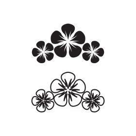 دانلود وکتور مجموعه گل وکتور آرم و طرح برای طراحی تجاری آیکون باغ طبیعت و شکوفه زیبایی