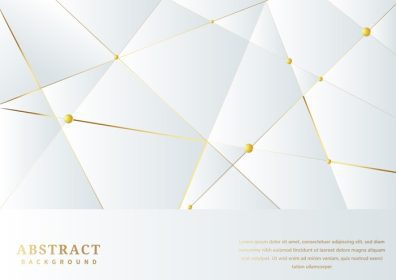 دانلود وکتور بنر سفید انتزاعی با مثلث و خطوط طلایی پس زمینه تصویر برداری برای قالب پوسترهای تبلیغاتی و ارائه های تجاری