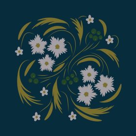 دانلود وکتور گلهای مردمی هنر گلهای چاپ گل هنر انتزاعی