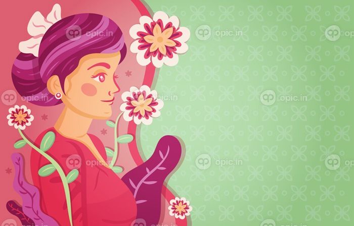 دانلود وکتور والپیپر کارتینی با طرح گل و باتیک
