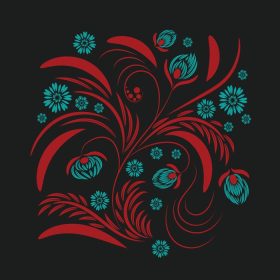 دانلود وکتور گلهای مردمی هنر گلهای چاپ گل هنر انتزاعی
