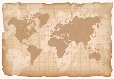 دانلود وکتور نقشه جهان قدیمی