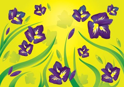 دانلود وکتور الگوی گل زنبق وکتور قابل ویرایش مفید برای پس زمینه یا عنصر دکوراسیون