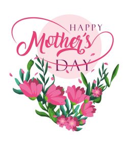 دانلود وکتور کارت تبریک روز مادر با طرح وکتور تزیین گل