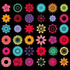 دانلود وکتور الگوهای مختلف طرح شکل گل