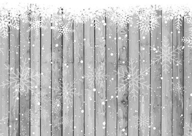 دانلود وکتور دانه های برف کریسمس در زمینه بافت چوبی