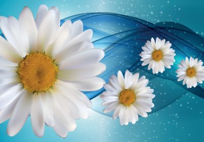 دانلود وکتور انتزاعی گل بابونه طبیعی بهار و تابستان