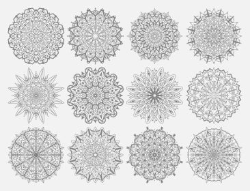 دانلود وکتور الگوی دایره ای به شکل ماندالا با گل برای حنا