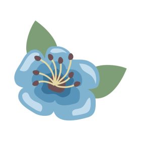 دانلود وکتور آبی گل ناز