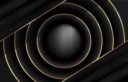 دانلود وکتور طلای سیاه با پس زمینه دایره های متعدد