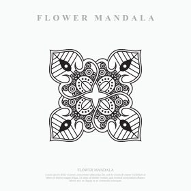 دانلود وکتور گل ماندالا عناصر تزئینی وینتیج تصویر برداری الگوی شرقی