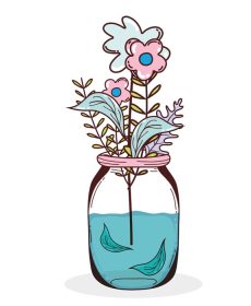دانلود وکتور دسته گل در مزون jar طراحی زیبا وکتور تصویری طرح گرافیکی
