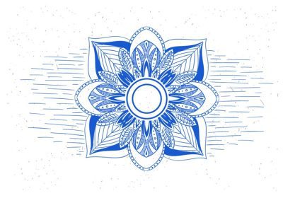 دانلود وکتور تصویر نماد گل طراحی شده با دست طراحی شده برای برچسب پوستر کارت تبریک وب سند و سایر سطوح تزئینی