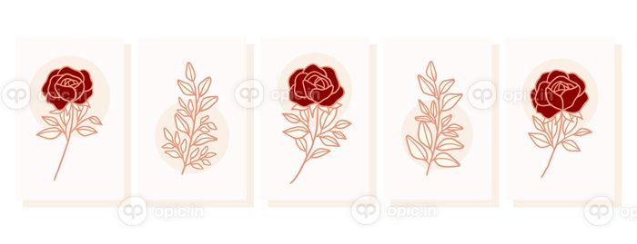 دانلود مجموعه وکتور قالب کارت های عاشقانه وینتیج با گل های رز