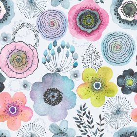دانلود وکتور جلوه های زیبای آبرنگ گل ها الگوی وکتور اثر هنری