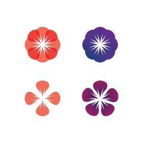 دانلود وکتور مجموعه گل وکتور آرم و طرح برای طراحی تجاری آیکون باغ طبیعت و شکوفه زیبایی