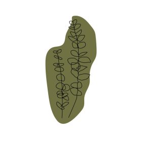 دانلود وکتور گل گیاه شناسی یک خط تصویر هنری