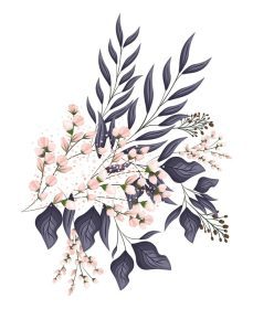 دانلود وکتور جوانه صورتی گل با برگ های دسته گل نقاشی طراحی طبیعی گیاهی طبیعت گل زینت دکوراسیون باغ و گیاه شناسی تصویر برداری موضوع