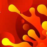 دانلود وکتور پترن بدون درز یک دسته گل رز قرمز روی پس زمینه نارنجی طرح پترن گل قرمز برای طرح های پارچه کاغذ دیواری های مختلف و پس زمینه به سبک گل های قدیمی