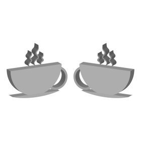 دانلود وکتور فنجان قهوه با تصویر زمینه سفید