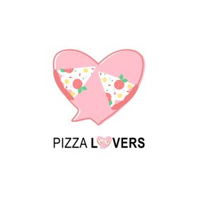 دانلود وکتور لوگوی عاشقان پیتزا برای بسته بندی کافه و منوی رستوران