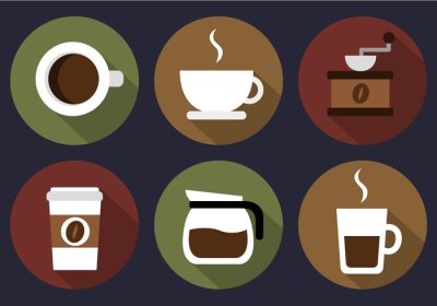 دانلود وکتور یک تصویر برداری رایگان از برخی عناصر مرتبط با قهوه که برای پروژه شما مناسب است امیدوارم از آن لذت ببرید