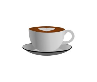 دانلود تصویر وکتور یک فنجان قهوه در حال نوشیدن قهوه در