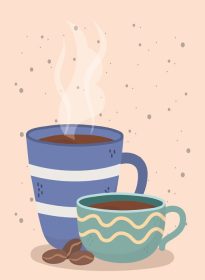 دانلود وکتور ترکیب زمان قهوه با تصویر وکتور لیوان